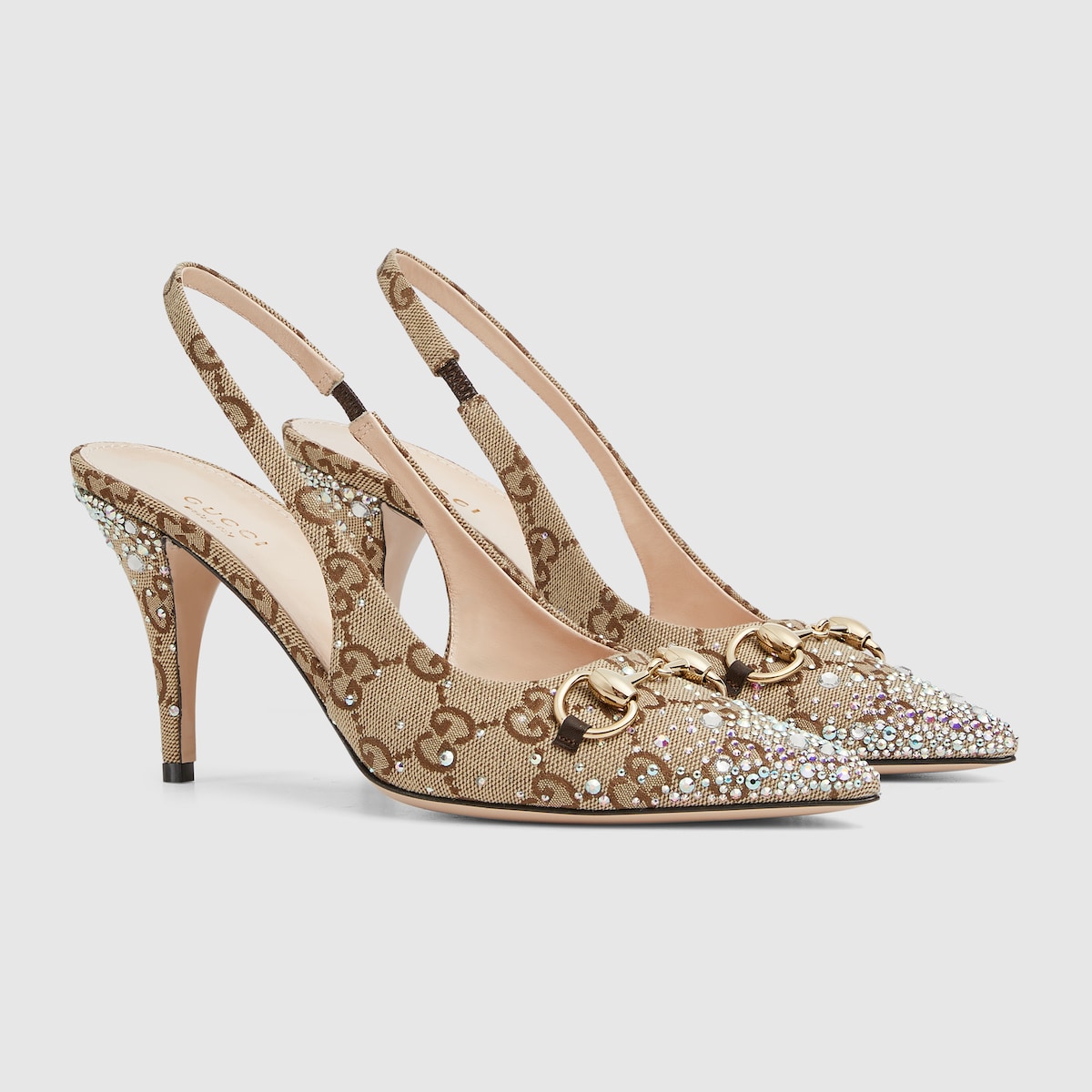 Gucci Women’s slingback pump with crystal Horsebit - Image 5